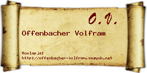 Offenbacher Volfram névjegykártya
